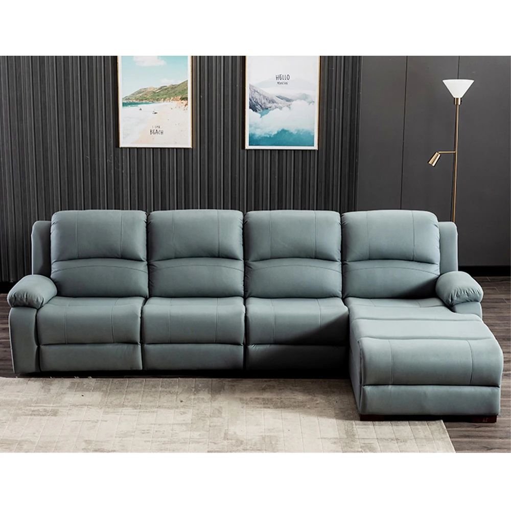 Home Cinema Recliners - Echte lederen elektrische relaxfauteuil, bioscoopbank, woonkamerbank,