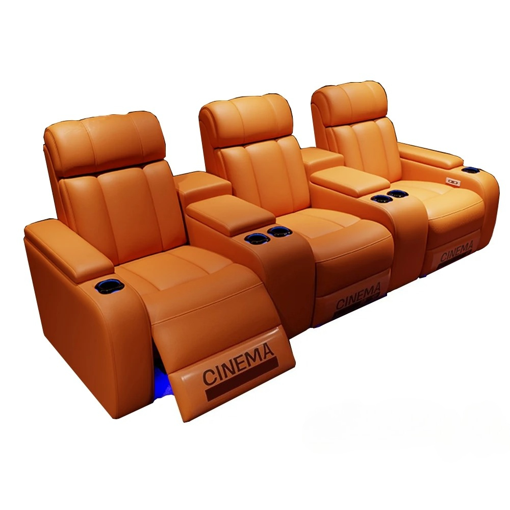 Home Cinema Recliners - Luxe elektrische fauteuil-bioscoopstoelen met bekerhouders, lederen