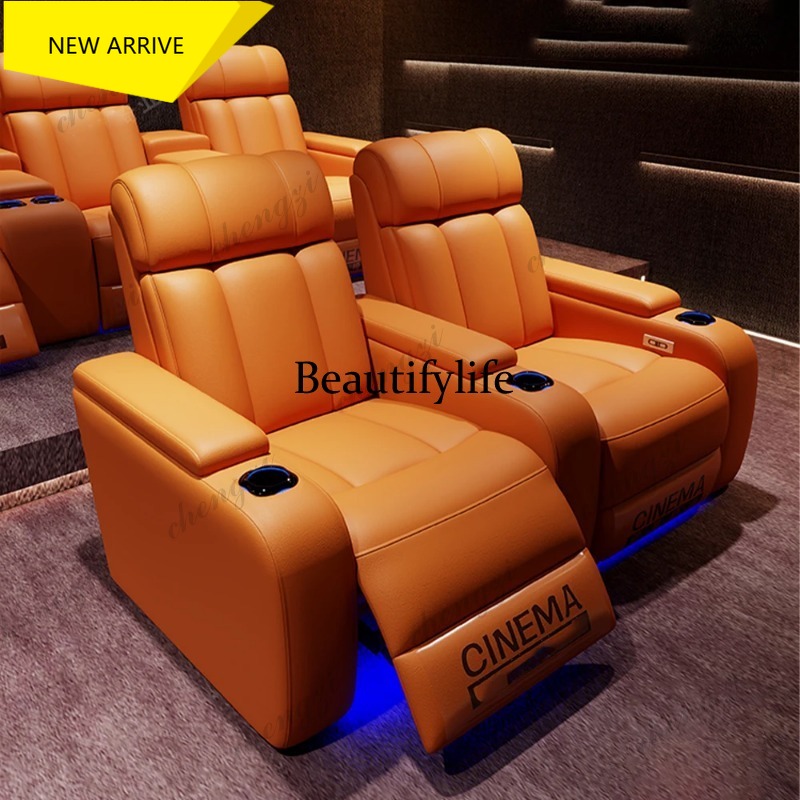Home Cinema Recliners - G153 Luxe Echt Lederen Elektrische Relaxfauteuils