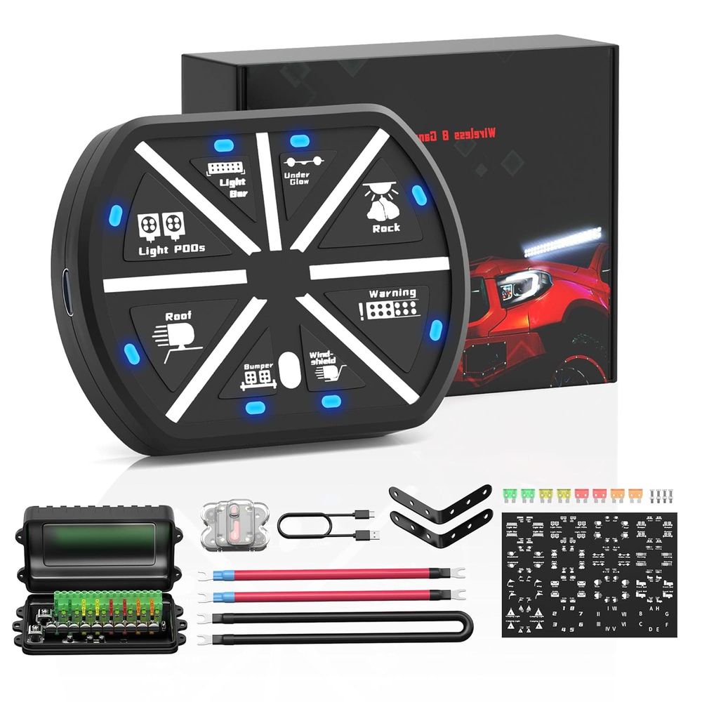 Universal Remote Control - 8-gang schakelpaneel Universeel circuitbesturingsrelais systeemkast Auto-oplaadbaar