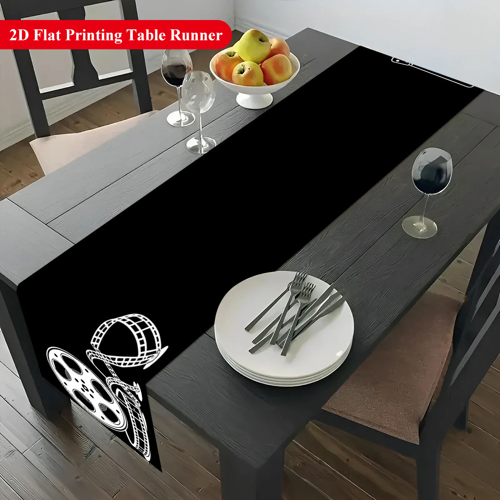 Home Cinema Restaurant - Film Clapperboard Print Tafelloper - Decoratie