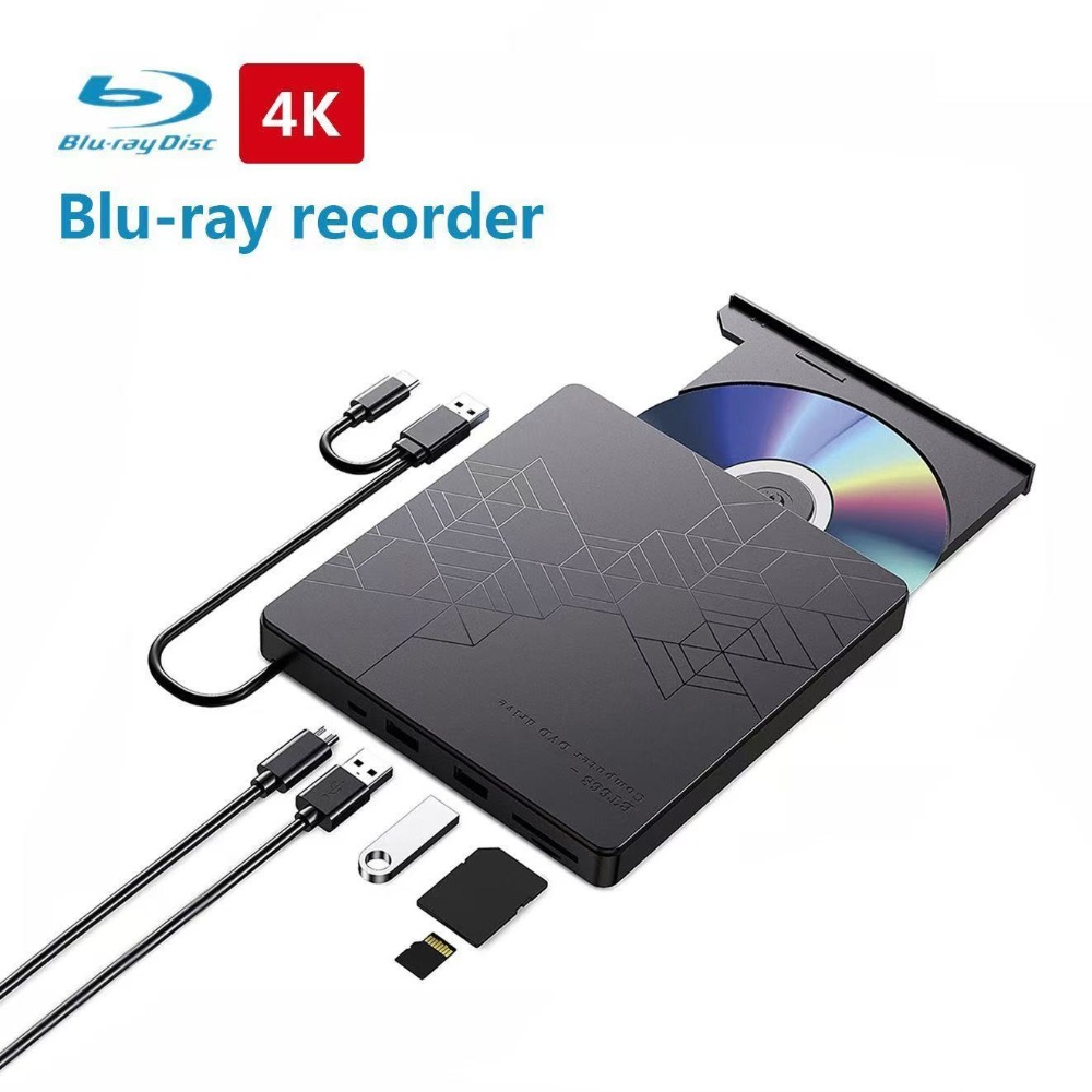 Blu Ray Disc Player - 5-in-1 externe Blu-ray-drive, draagbare BD-RW optische