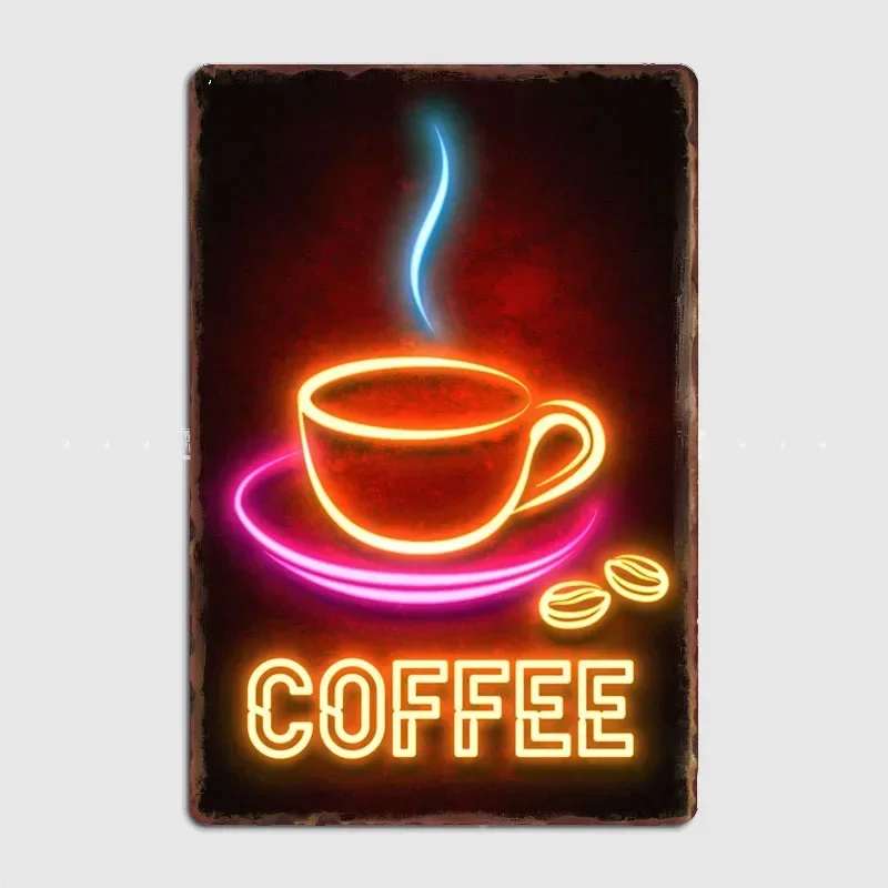 Home Cinema Restaurant - Koffie Voedsel Vintage Restaurant Poster Metalen