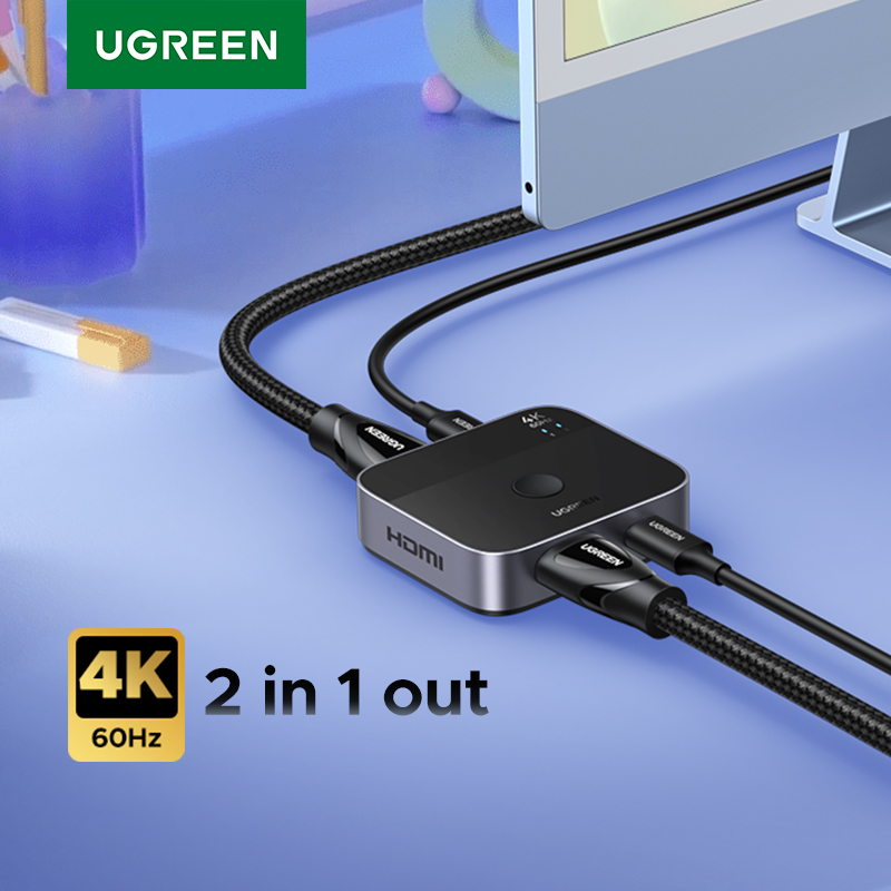Home Cinema Gaming - UGREEN HDMI USB C-schakelaar 2 in