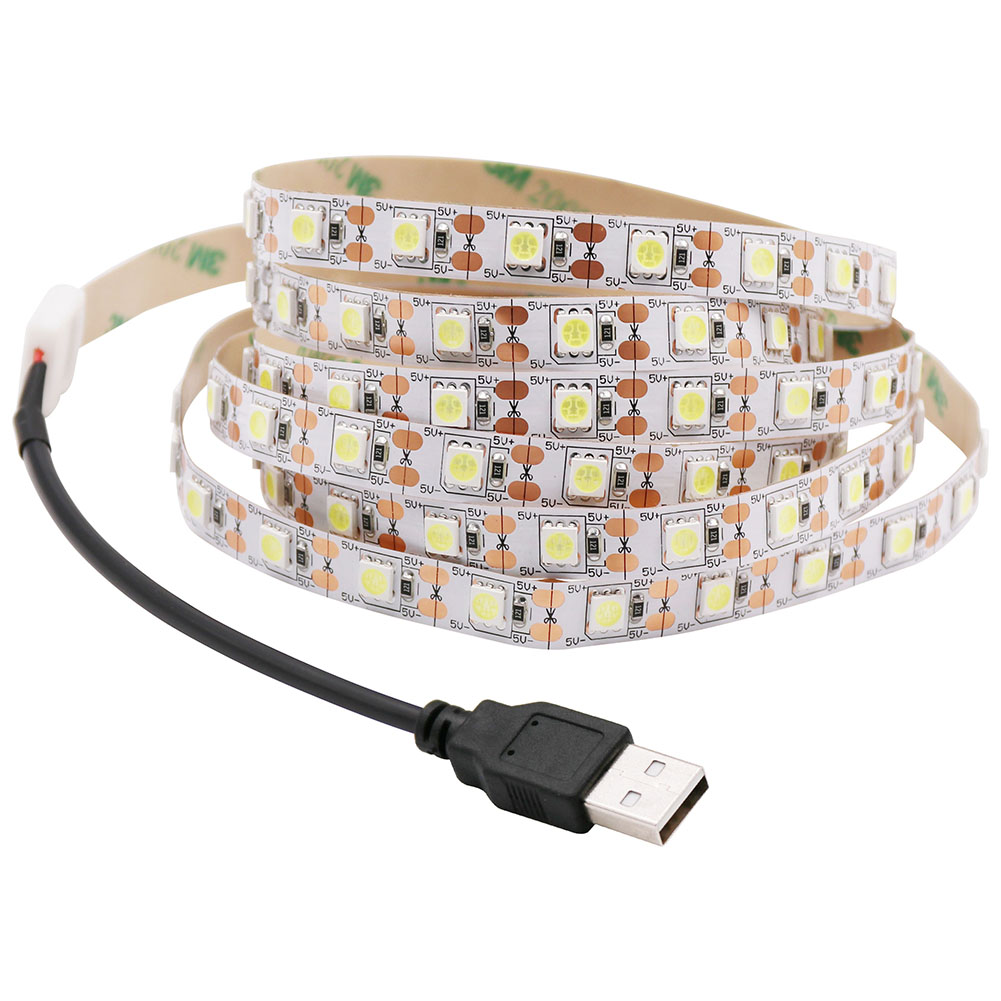 Ambient Light Strip Tv - 5V USB LED-strip 5050 Koud wit/warm