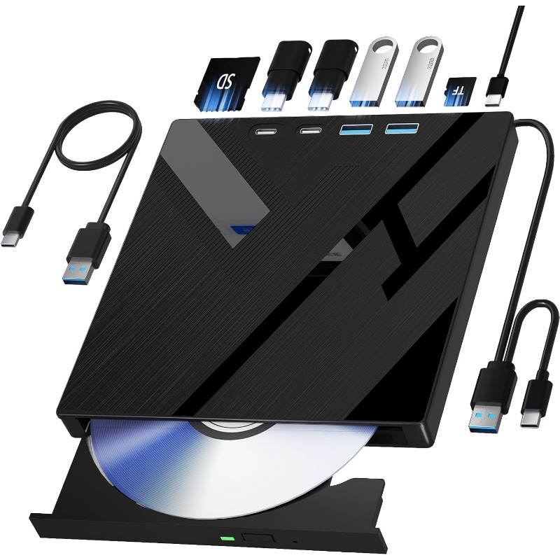 Blu Ray Disc Player - 7-in-1 externe Blu Ray-drive-ondersteuning 100G-schijf, draagbare