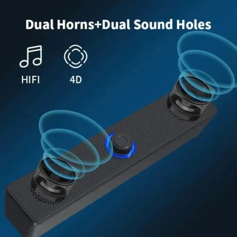 Home Cinema Gaming - Draadloze Bluetooth en pc-soundbar Bedrade luidspreker