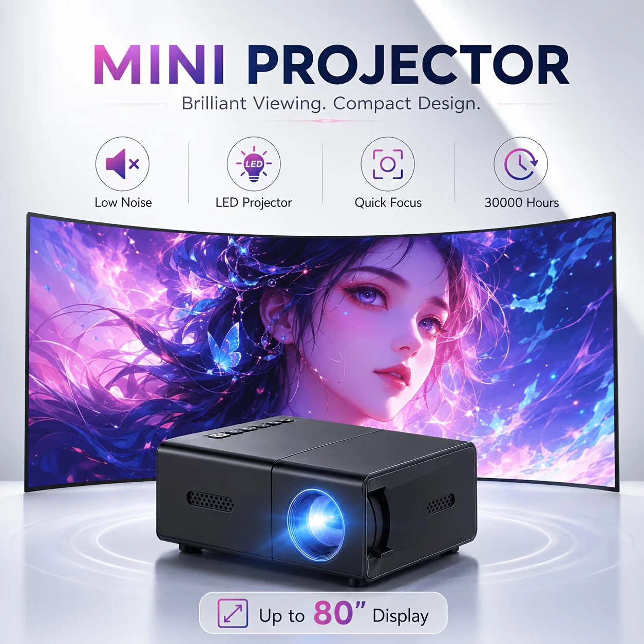 Mini draagbare projector, comp - Home Cinema Gaming recensie en prijs