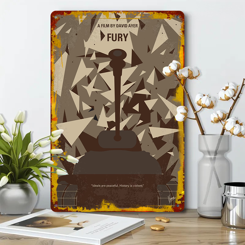 Fury Movie Poster Metal Wall A - Home Cinema Inspiration recensie en prijs