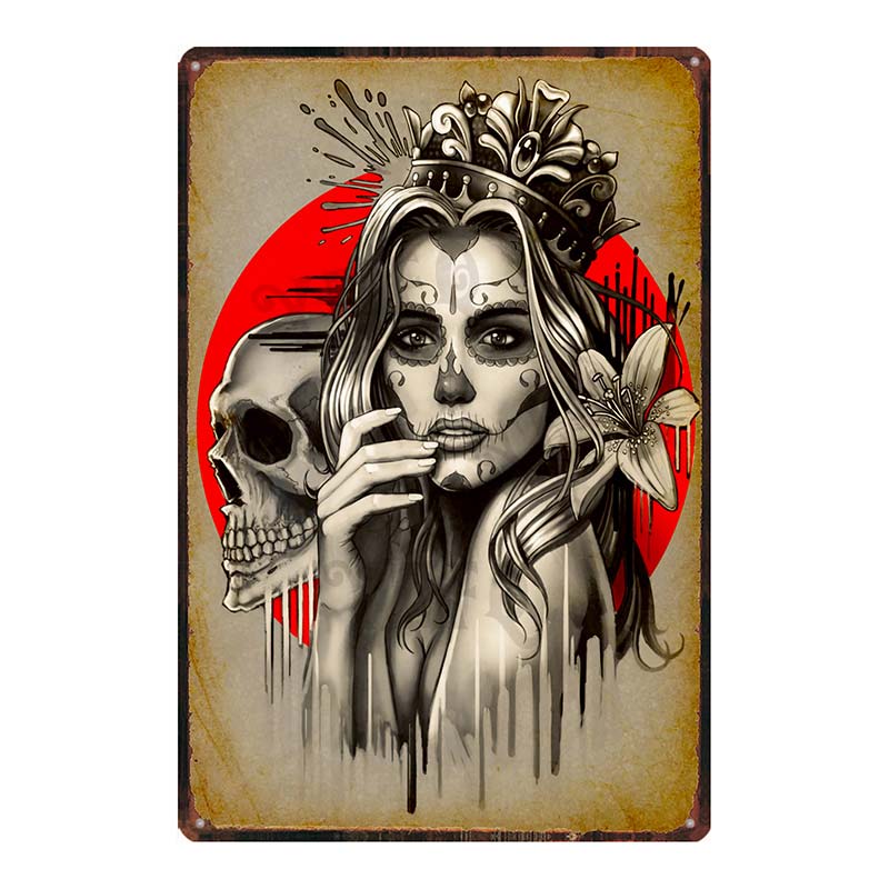 【YZFQ】 Sugar Skull Plaque Meta - Home Cinema Restaurant recensie en prijs