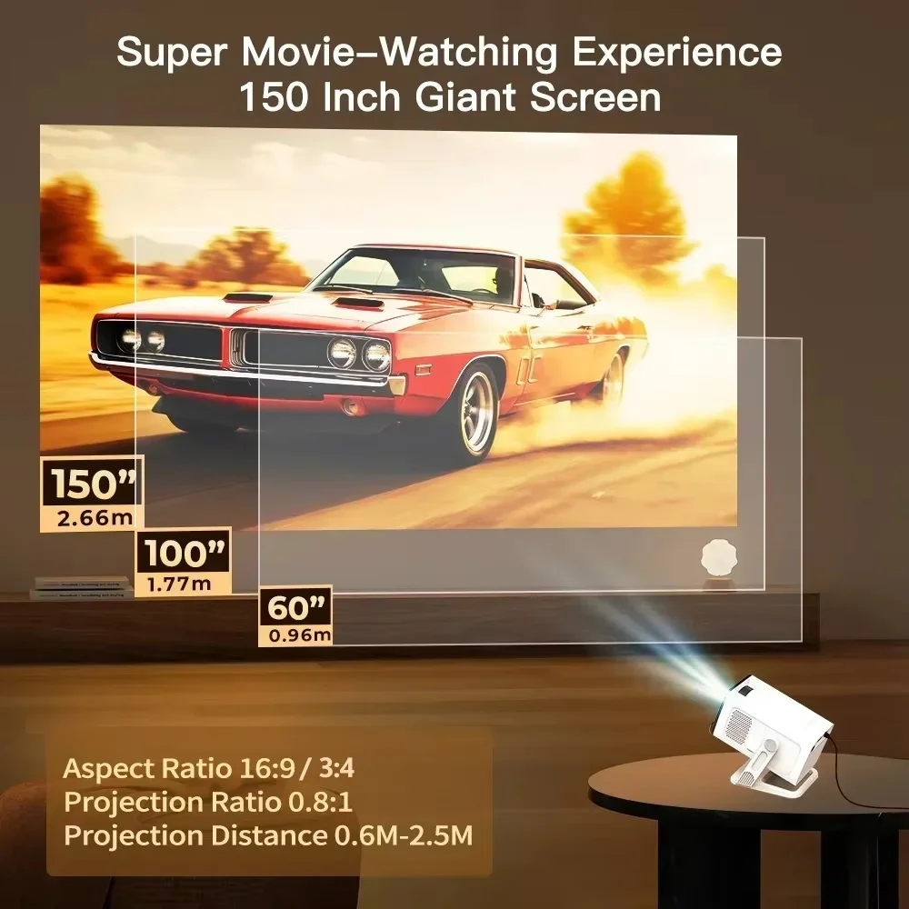 Mini-projector Wifi6 en BT5.4  - Video Home Cinema recensie en prijs