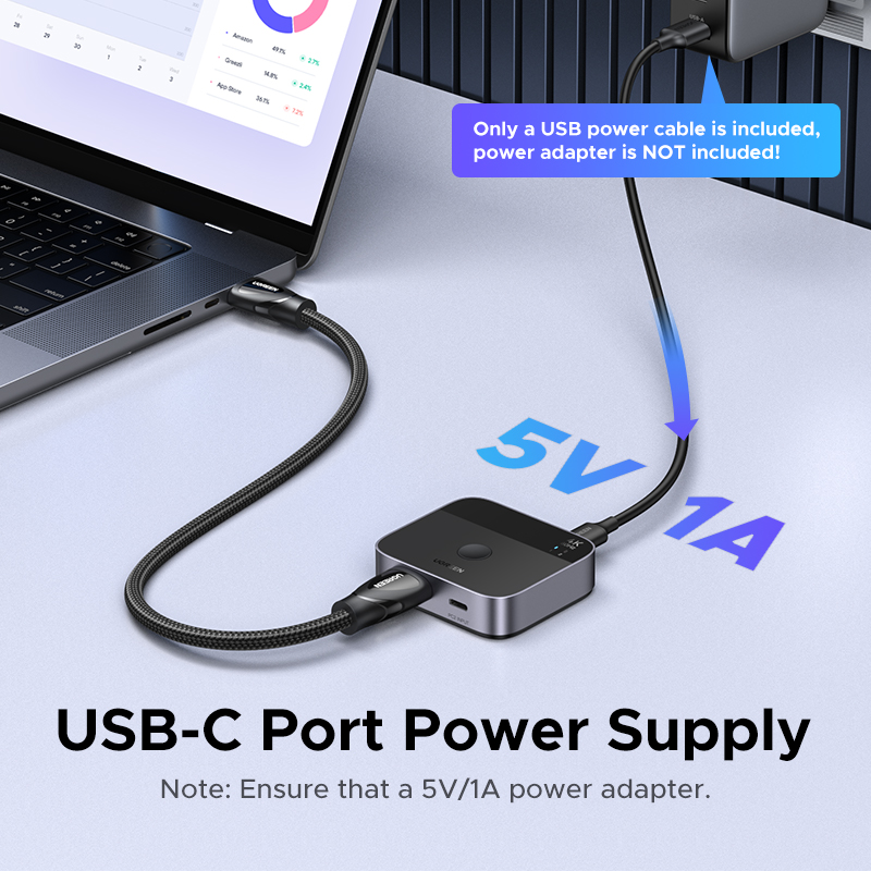 UGREEN HDMI USB C-schakelaar 2 - Home Cinema Gaming recensie en prijs